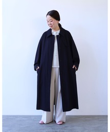 yuni（ユニ ）の「カシミヤ混/ボア マオカラーコート（その他アウター