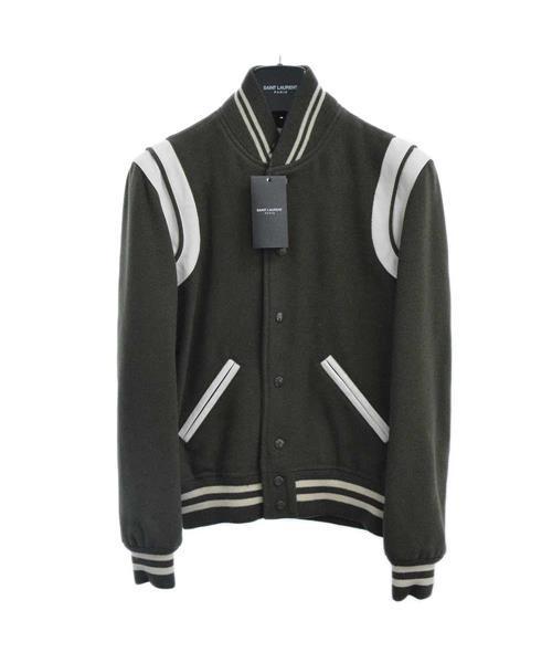 ブランド古着】レザートリムスタジャン テディジャケット（スタジャン