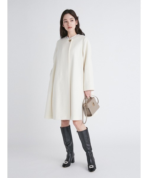 CELFORD（セルフォード）の「ノーカラーAラインコート（ノーカラー