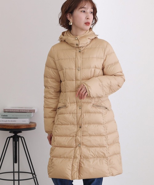 テープバインダーダウンコート（ダウンジャケット/コート）｜ElegChic