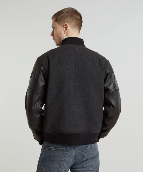 G-STAR（ジースター）の「VARSITY WOOL LEATHER JACKET/ウールレザー