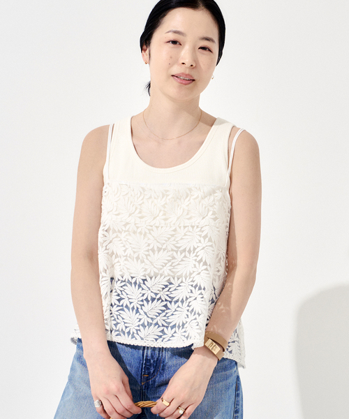 IENA（イエナ）の「レースショートキャミソール（キャミソール）」 - WEAR