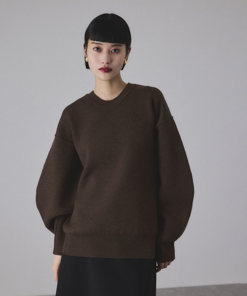 サステナブル】ロゴパッチスウェットニット（ニット/セーター）｜ADAM