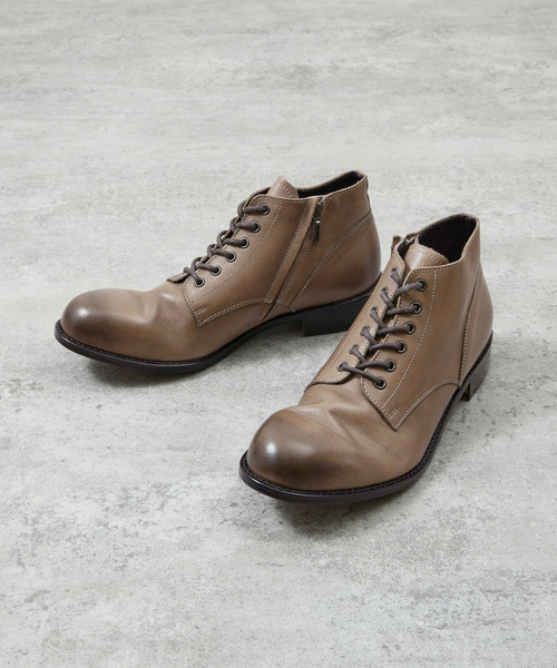 PADRONE パドローネ / CHUKKA BOOTS with SIDE ZIP [BAGGIO] サイド