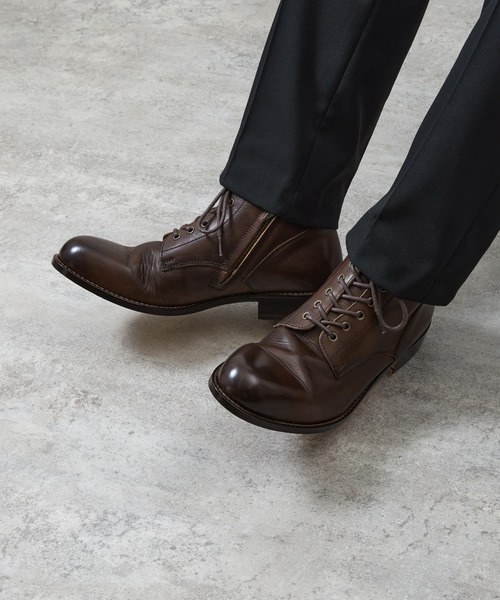 PADRONE パドローネ / CHUKKA BOOTS with SIDE ZIP [BAGGIO] サイド