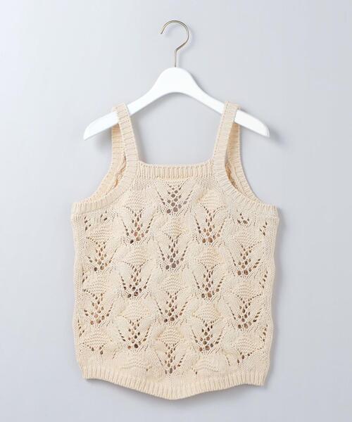 6（ロク）の「＜6(ROKU)＞LILY YARN SUKASHI KNIT CAMISOLE