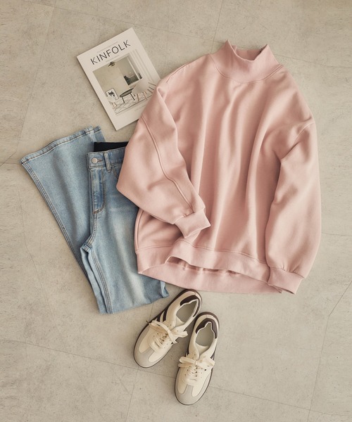 裏起毛ハイネックスウェットプルオーバー（スウェット）｜CHAN ME