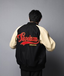 SKOOKUM（スクーカム）の「SKOOKUM JEメルトン袖レザーサガラ刺繍