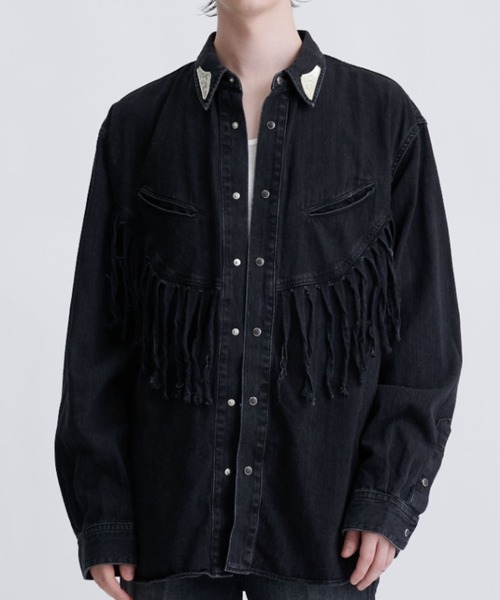 TOGA（トーガ）の「Denim fringe shirt（シャツ/ブラウス）」 - WEAR