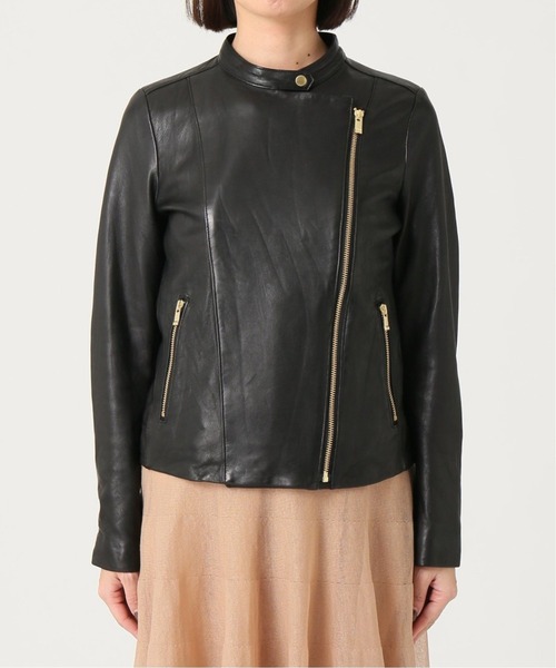 Noble（ノーブル）の「《追加》ソフトラムレザーライダースブルゾン