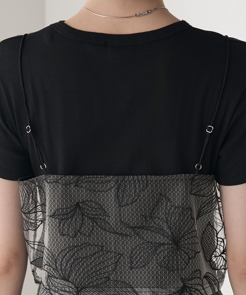 forksy.】チュールフラワー刺繍キャミビスチェ forksy.│MONO-MART
