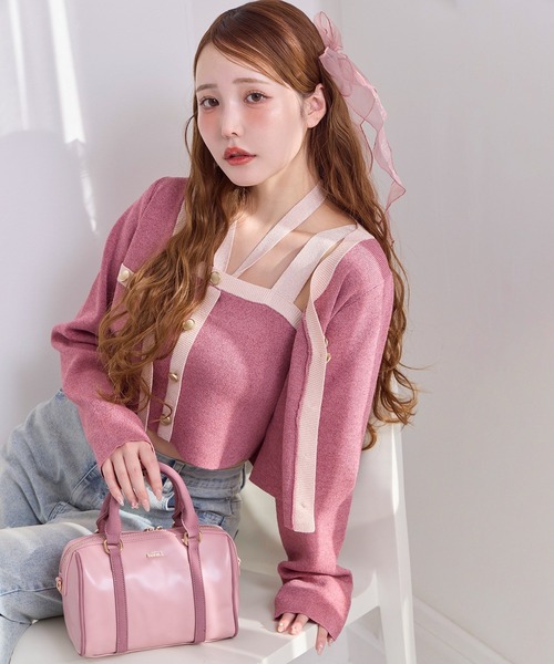 セール】【ZOZO限定】配色ニットビスチェ/セットで着られる