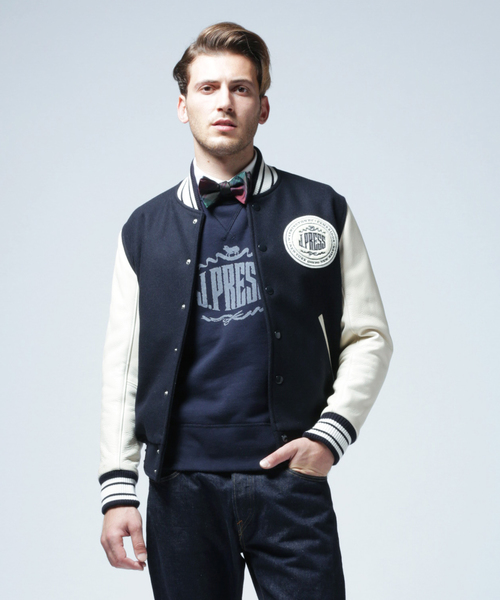 J.PRESS（ジェイプレス）の「メルトン×レザーバーシティージャケット