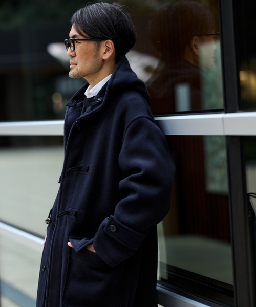 AUBERGE × Brilla per il gusto / TREVOR ネイビー ウール ダッフル