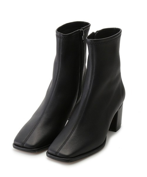 FRAY I.D（フレイアイディー）の「ストレッチレザーショートブーツ