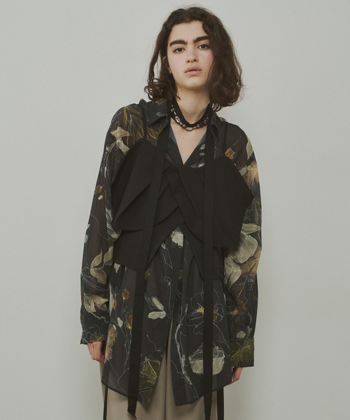 オリジナルvintageフラワープリントリラックスシャツ（シャツ/ブラウス