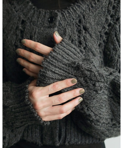 anuke（アンヌーク）の「Cable Knit Cardigan（ニット/セーター）」 - WEAR