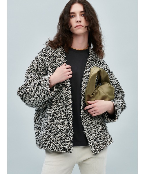 Mila Owen（ミラオーウェン）の「ミックスツイードニットカーディガン