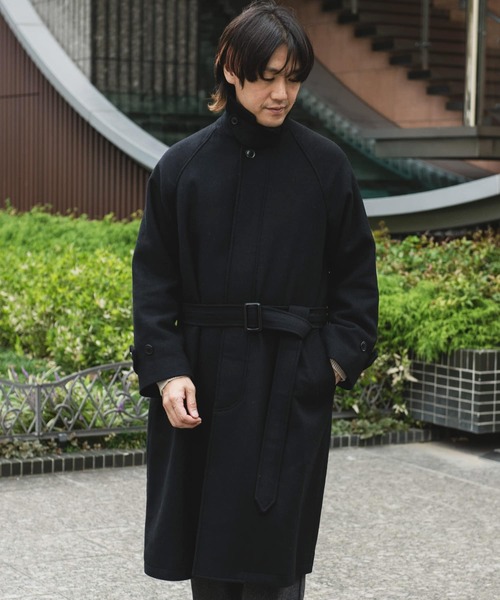 セール】ウールメルトンステンカラーコート（ステンカラーコート