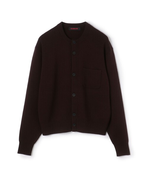 CABaN コットンカシミヤ ポケットクルーネックカーディガン（ニット