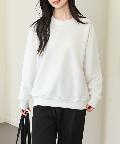 セール】ラウンドネック オーバーサイズ 長袖 スウェット プルオーバー