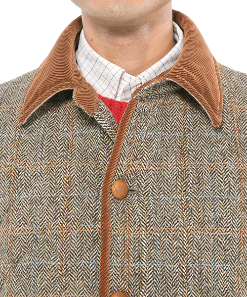 J.PRESS（ジェイプレス）の「ハリスツイードキルティングコート