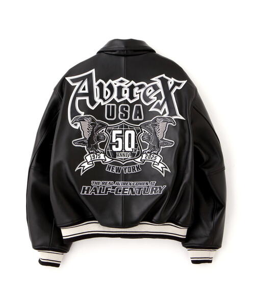 50th Anniversary》GRAPHIC VARSITY LEATHER JACKET / 50周年
