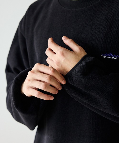 THOUSAND MILE/サウザンドマイル KNIT FREECE CREW NECK PULLOVER