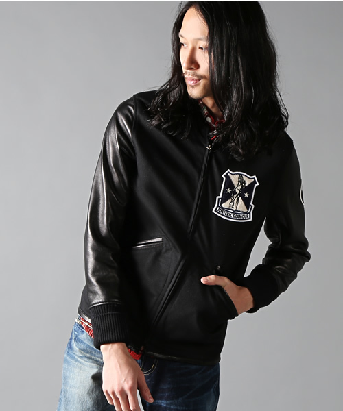 HYSTERIC GLAMOUR（ヒステリックグラマー）の「袖レザースタジャン