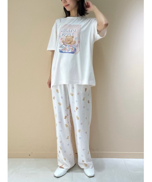 gelato pique（ジェラートピケ）の「シリアルベア柄ロングパンツ