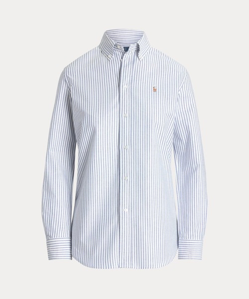 スリム フィット ストライプド ストレッチ オックスフォード シャツ