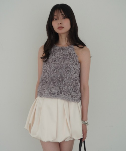 セール】ボリュームフラワーモチーフアメスリトップス（その他トップス