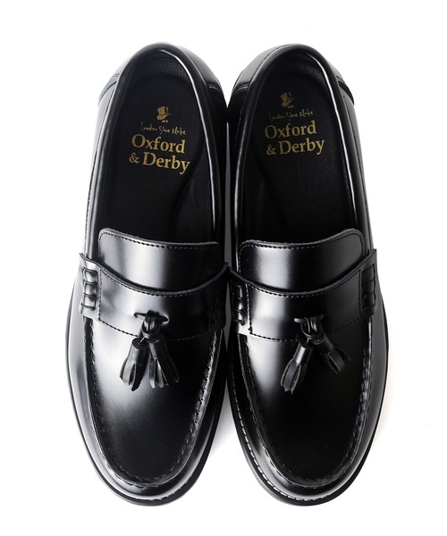 ＋4.5㎝ 牛革 タンクソール タッセルローファー / レザー / London