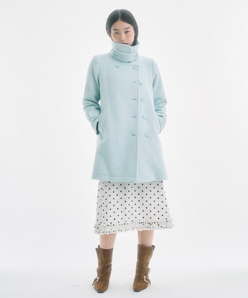 FEKETE（フェケテ）の「2way round collar middle coat / 2WAYラウンド