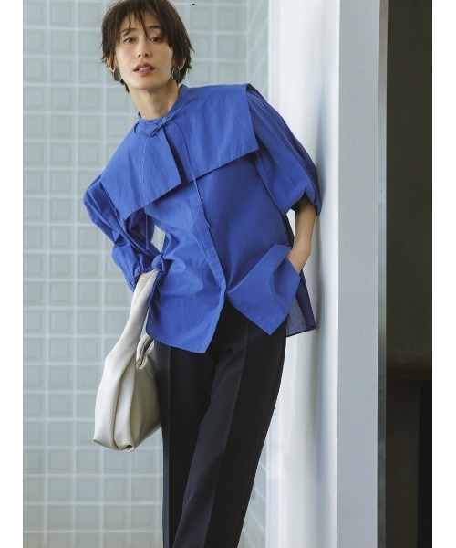 Mila Owen（ミラオーウェン）の「付け衿袖ボリュームスタンドカラー