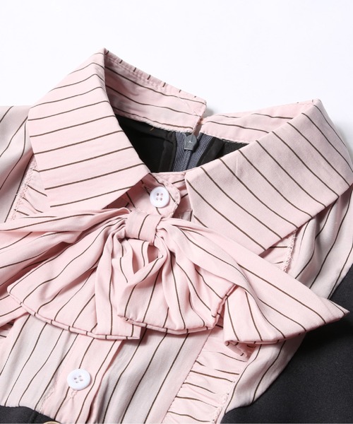 LA POMME petit（ラポミ・プチ）の「パッチワークプレッピープリーツ