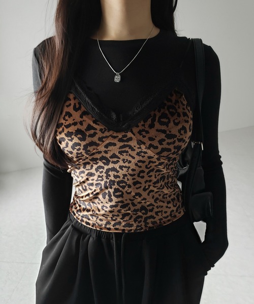 Angelnumber555 レオパード キャミソール Angelnumber555 レオパード