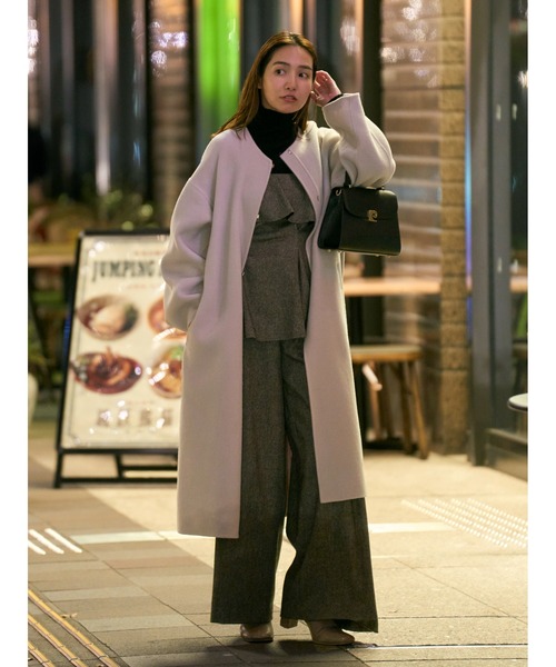 FRAY I.D（フレイアイディー）の「カシミヤ混BALLIリバーコート