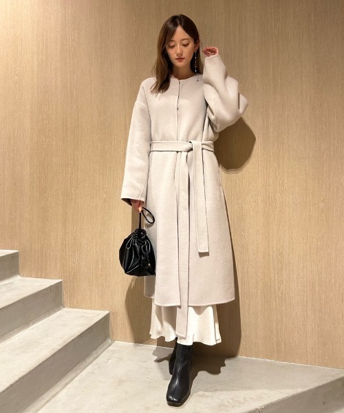 FRAY I.D（フレイアイディー）の「カシミヤ混BALLIリバーコート