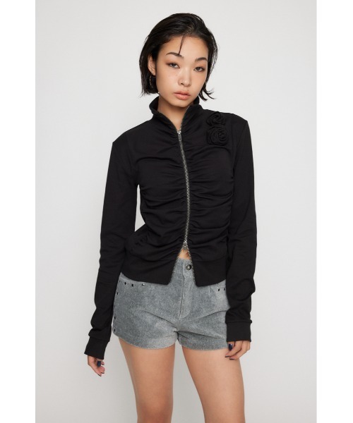 FRONT ZIP GATHER トップス（Tシャツ/カットソー）｜LAGUA GEM