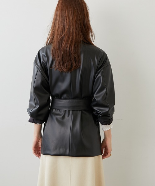 Whim Gazette（ウィムガゼット）の「フェイクレザーブルゾン（ブルゾン