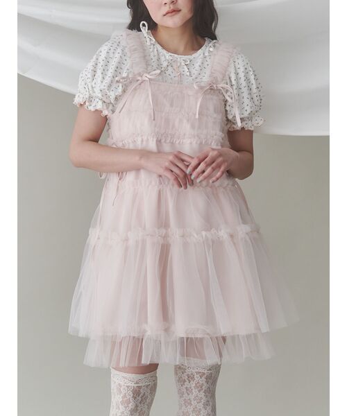 merry jenny（メリージェニー）の「チュールコルセットミニワンピース