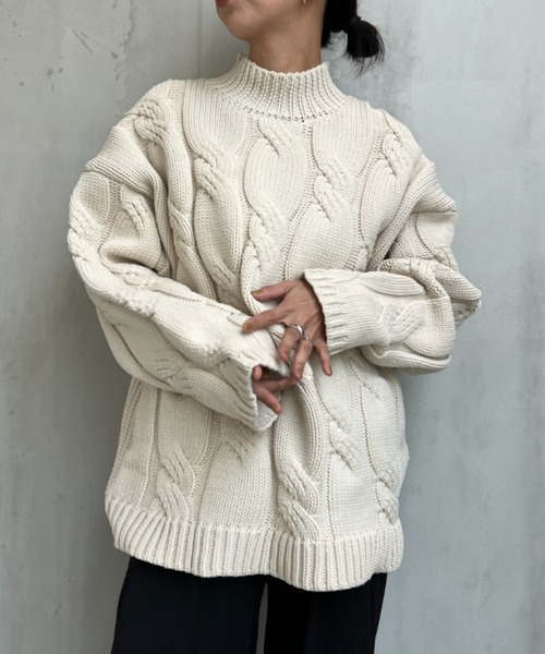 y/m（イム）の「ビッグケーブルニット（ニット/セーター）」 - WEAR