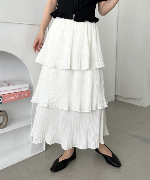 HIDOLATRAL THEODOL 2段フリルコルセットスカート M/ホワイト 2段