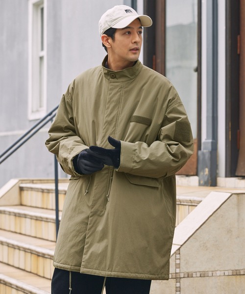 撥水ストレッチナイロン モンスター ミリタリー中綿モッズコート【THE