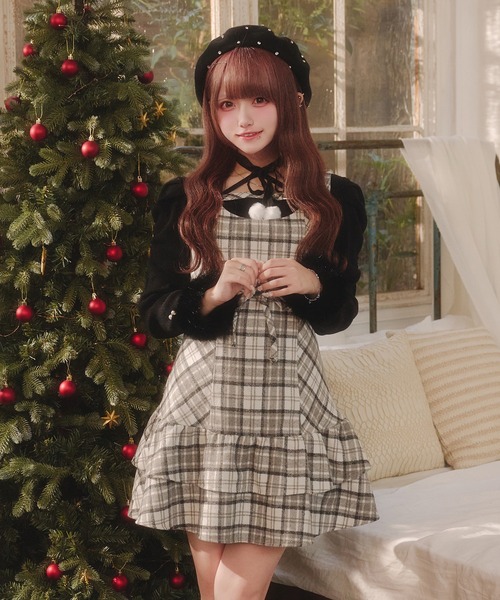 Pal elfy パルエルフィー 裾ティアードキャミワンピース ブラック 裾