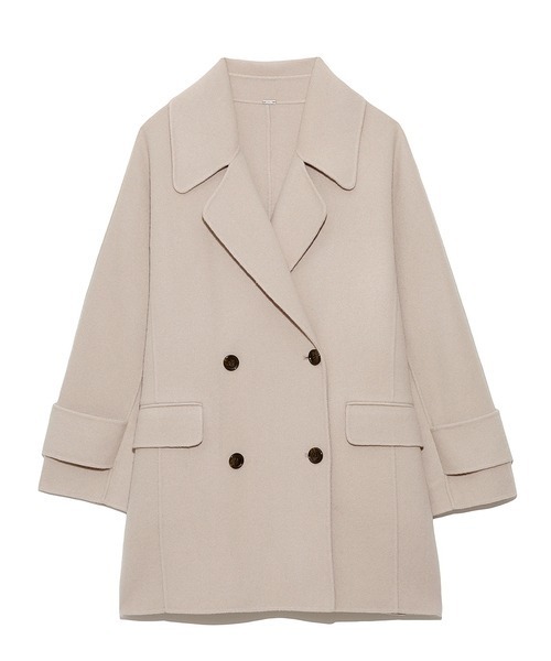 Mila Owen（ミラオーウェン）の「フラップポケットハーフ丈コクーン接