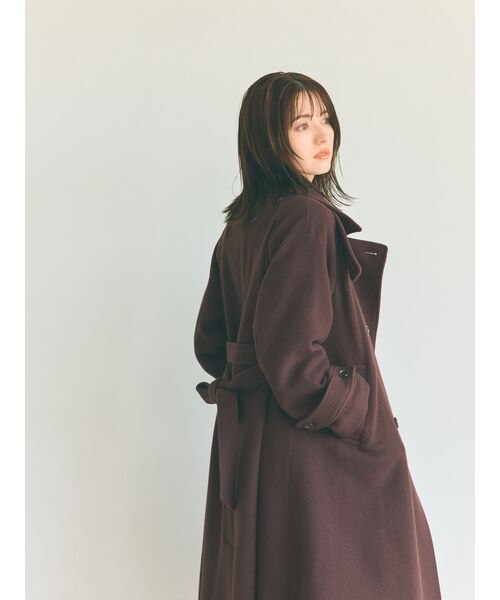 COHINA（コヒナ）の「2wayカラーバックフレアウールコート【低身長