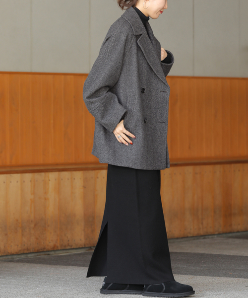セール】《追加》尾州ウールスーパー100モッサPコート（ピーコート