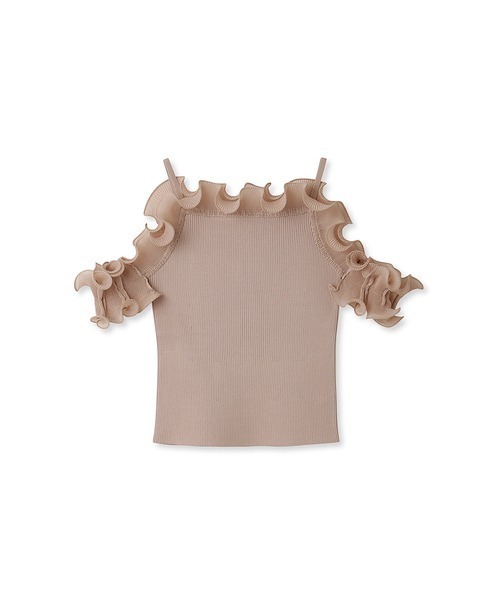 SNIDEL（スナイデル）の「Sustainableプリーツフリルドッキングニット